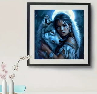 Preview: Diamond Painting Wolfsmädchen